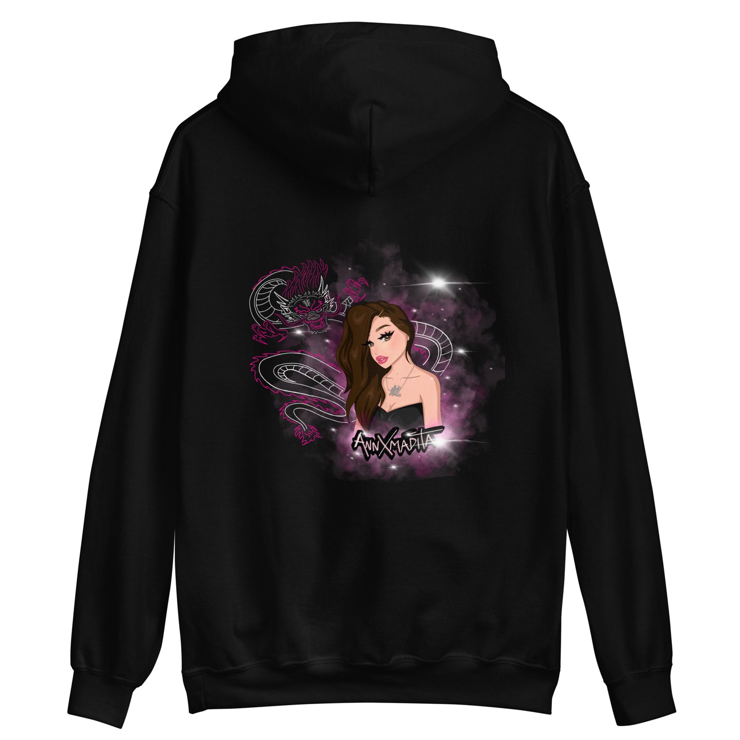 AnnXmadita Dragon Hoodie - Black