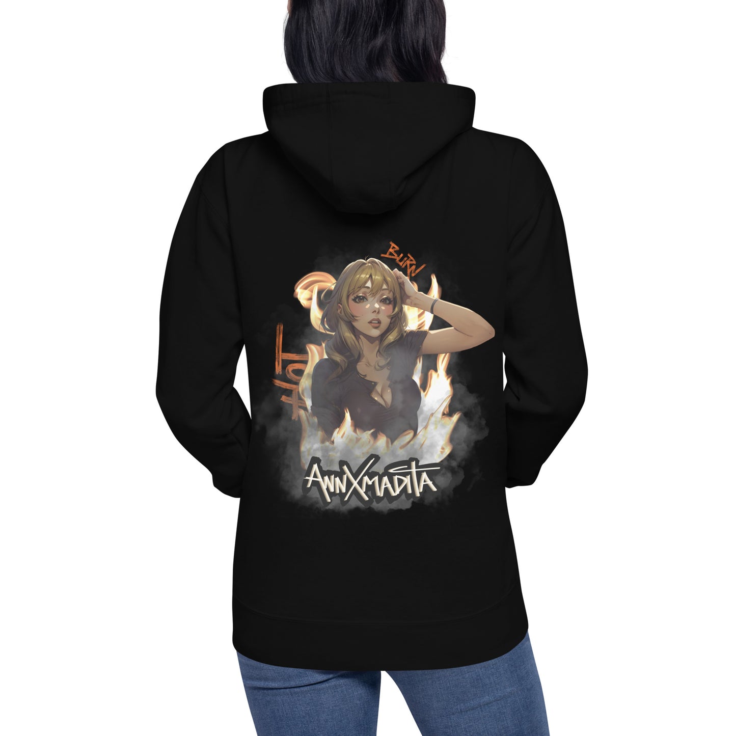 AnnXmadita HOT BURN Hoodie - Black